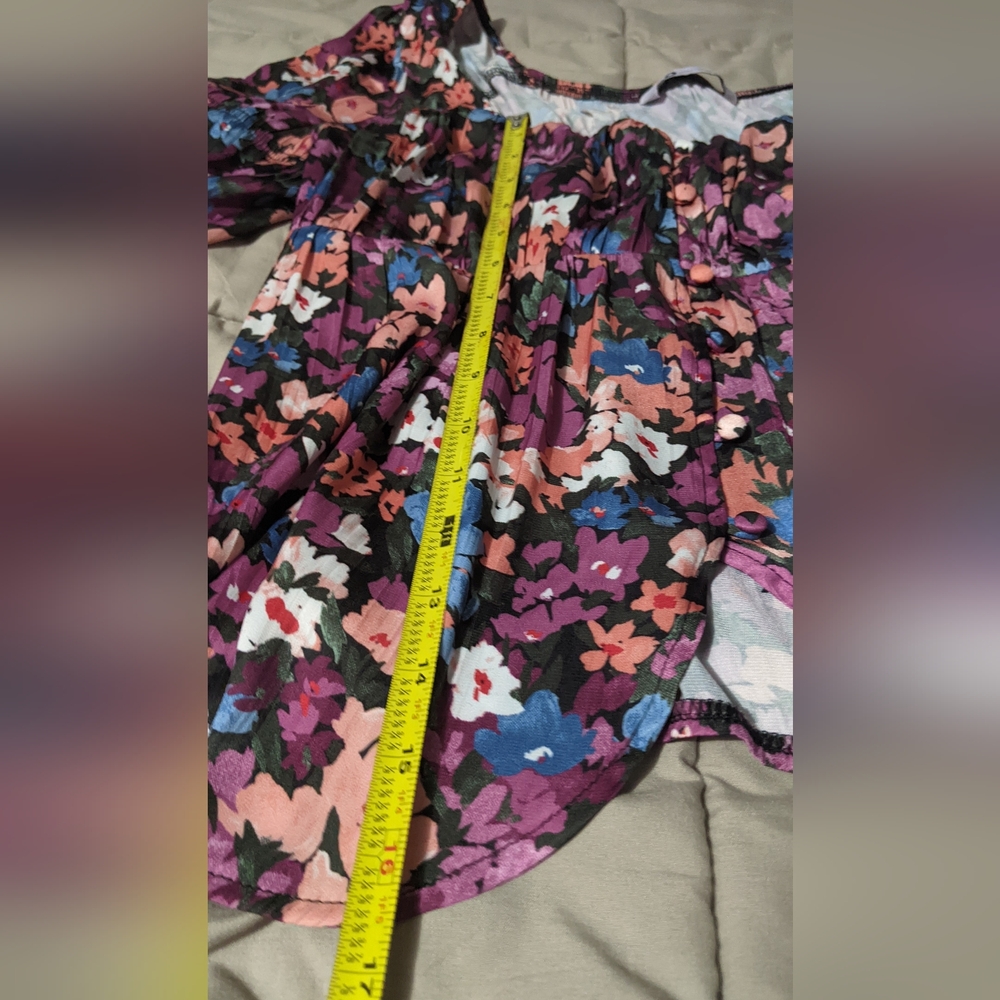 Floral SO Women's Top Size Large L - Picture 6 of 8